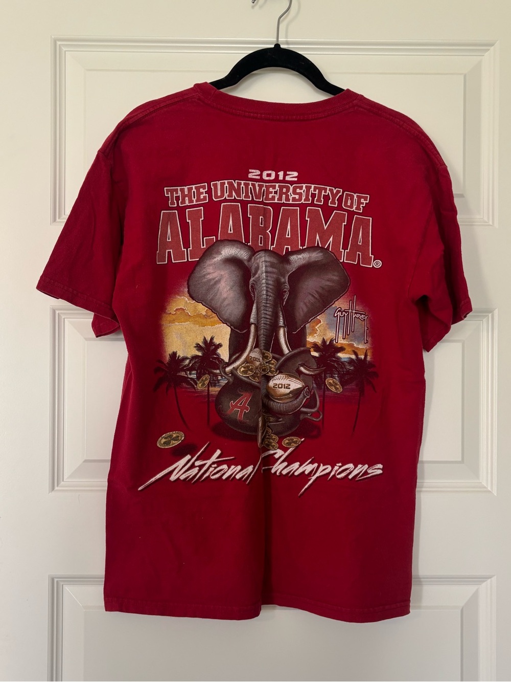 Guy Harvey The University of Alabama 2012 National Champions Red Graphic Tee